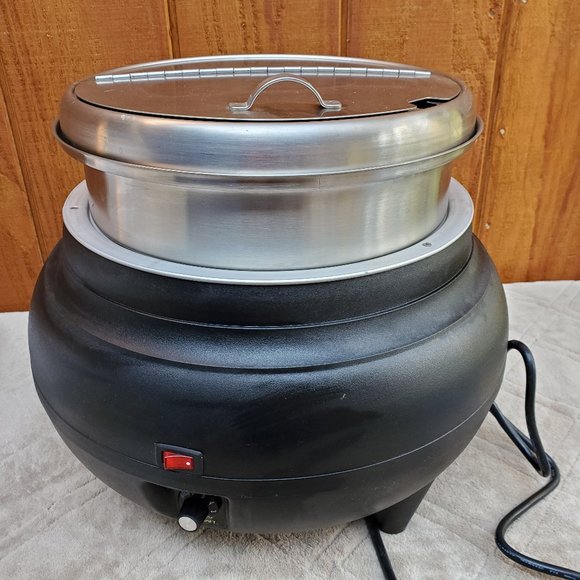 Soup Pot Kettle Warmer Lg Stainless - Picture 3 of 8